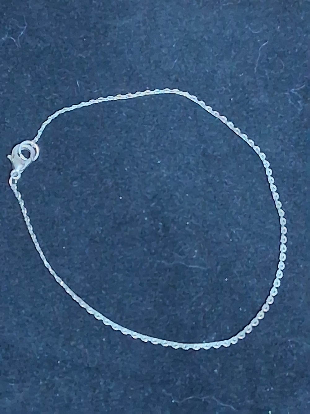 Silver Tone Fine Chain Large Bracelet/Anklet- Silver